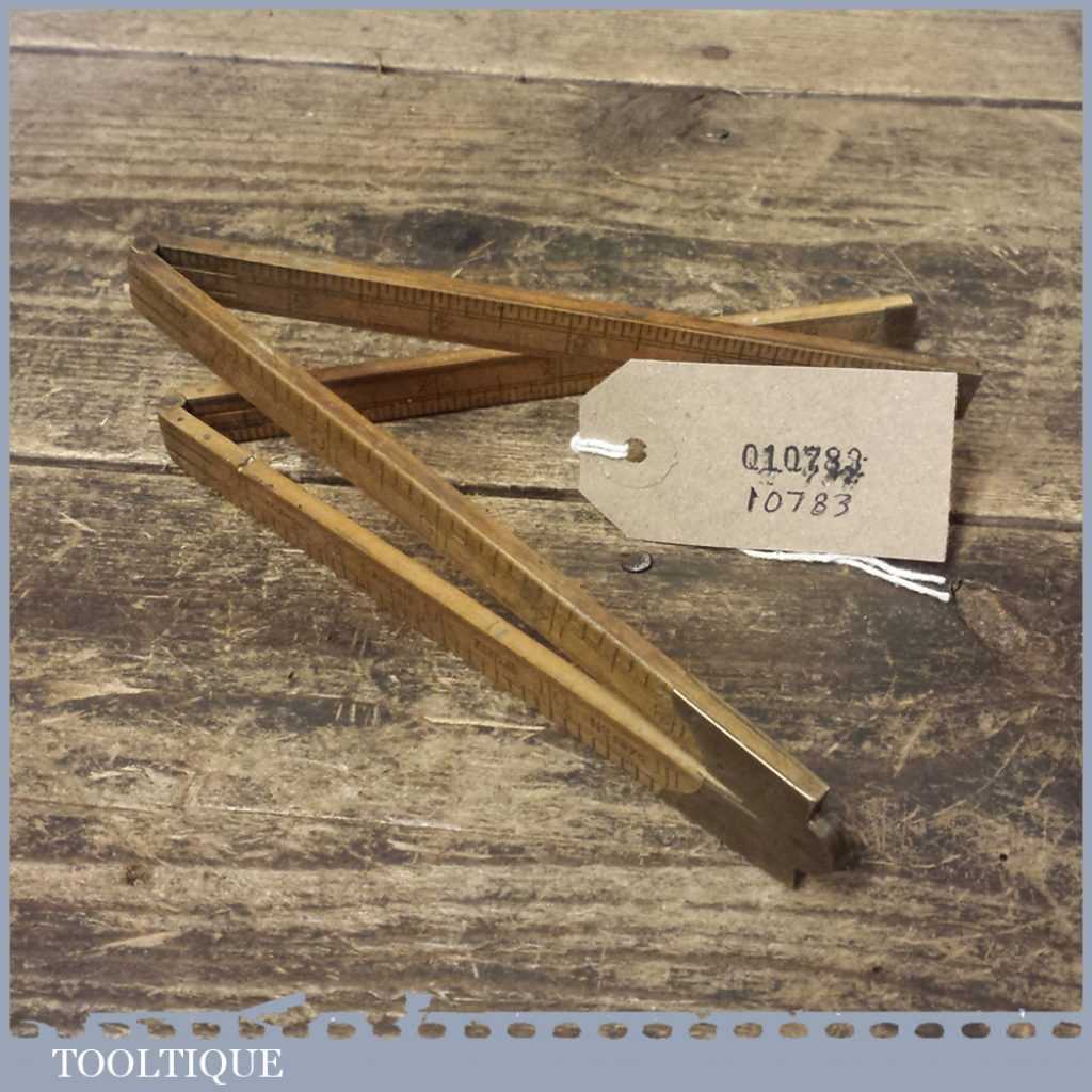 Vintage 2ft Rabone No: 1375 Boxwood Brass Folding Ruler – Good ...