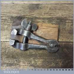 Vintage Spring Loaded Cast Steel Hand Vice - Good Condition