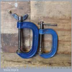 2 No: Vintage Record Engineer’s Heavy Duty “G” Clamps - Good Condition