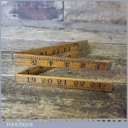 Vintage 2ft Rabone No: 1167 Boxwood Brass Folding Ruler – Good ...