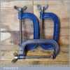 3 No: Vintage Record Carpenter’s 6” G Clamps - Refurbished For Use