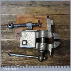 Antique Jewellers 2 ½” Cast Steel Table Vice With Extended Anvil