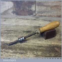 Vintage Kitchenalia Steel Can Opener With Wooden Handle - Good Condition