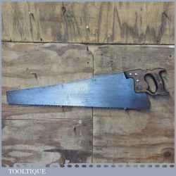 Vintage Lloyd Davies 26” Cross Cut Panel Handsaw - Refurbished Sharpened