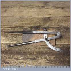 Vintage 7 ¾” Leatherworking Cast Steel Square Leg Dividers - Good Condition