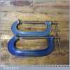 Vintage Pair 6” Record Engineering Heavy Duty G Clamps - Good Condition