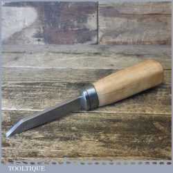 Vintage 1/4” Cast Steel Mortice Chisel Beech Handle - Sharpened Honed