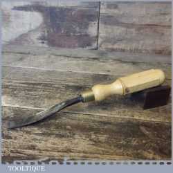 Vintage John Wilson 3/4” Curved Wood Carving Gouge - Sharpened Honed