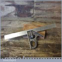 Vintage Rabone No: 1901 Steel Adjustable Combination Square - Fully Refurbished
