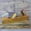 Unusual Vintage Craftsman Made Oak 18” Jack Plane - Lapped Flat