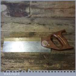 Vintage Spear & Jackson 10” Brass Back Tenon Saw 14 TPI - Sharpened
