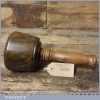 Handmade Wood Turned Old Lignum Mallet Lacewood Handle - Ebony Wedge