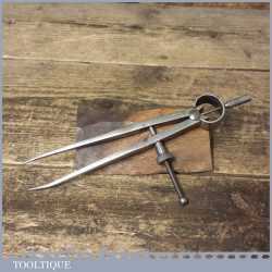 Vintage Moore & Wright 6 ¾” Spring Square Leg Dividers - Good Condition