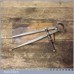 Vintage Moore & Wright 6” Internal Steel Spring Dividers - Good Condition