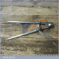 Vintage Leatherworking Thewlis Steel 8 ¼” Square Leg Dividers - Good Condition