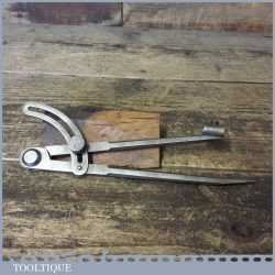 vintage Steel 8 ¼” Box Jointed Square Leg Dividers Pencil Attachment