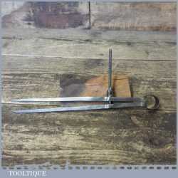 Vintage 8 ¾” Cast Steel Square Leg Spring Dividers - Good Condition