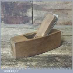 Vintage 6” Beechwood Smoothing Block Plane - Good Condition