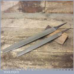2 No: Unused Vintage Half Round Sheffield Cast Steel Rasp Files