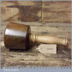 Craftsman Hand Turned Old Lignum Mallet Lacewood Handle - Ebony Wedge
