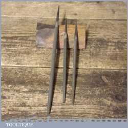 3 No: Unused Vintage Assorted Sheffield Files 2 Round & 1 Square