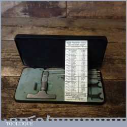 Vintage Boxed Moore & Wright Metric Depth Micrometer - Good Condition