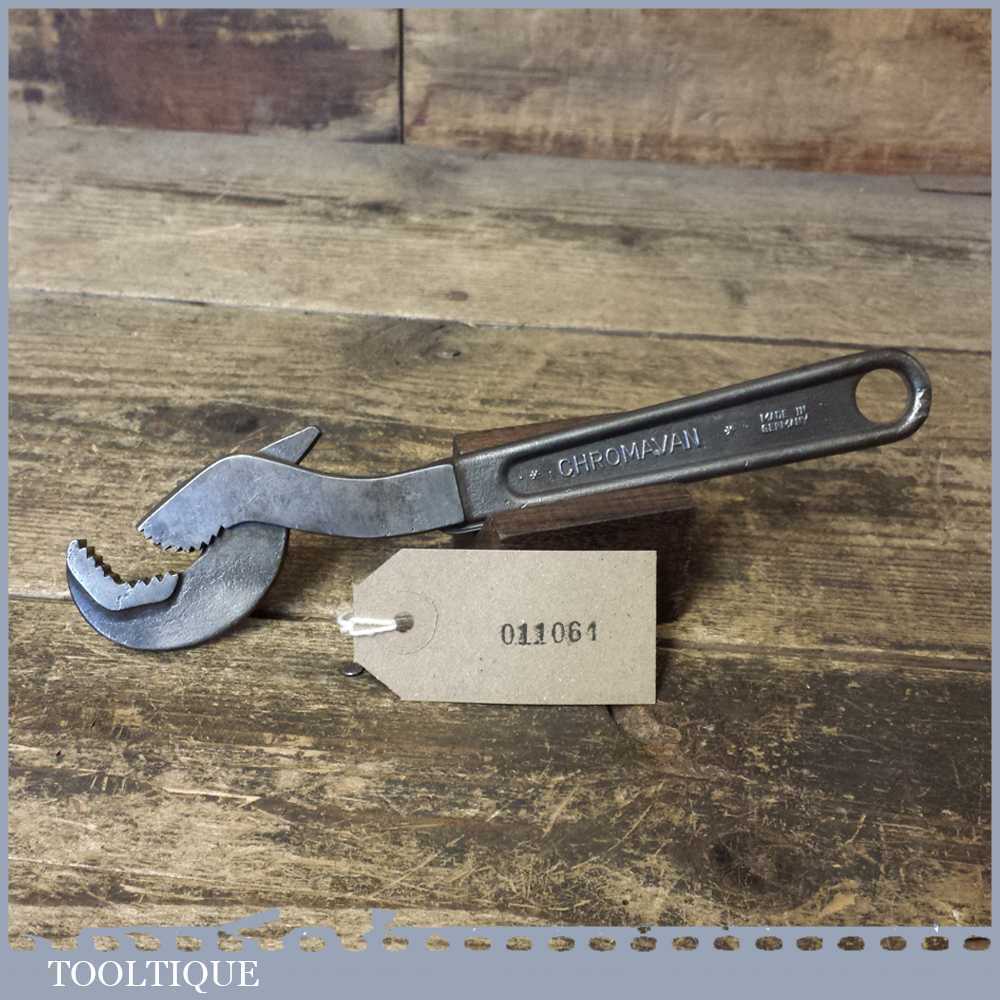 Vintage 8” Chromavan Germany Onehander Pipe Gripping Wrench Tooltique