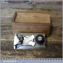 Rare Vintage Sargent No: 81 Side Rebate Plane Pat Dated 1914 - In Custom Box
