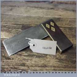 Vintage I Sorby Carpenter’s 4 ½” Rosewood Brass Try Square - Good Condition