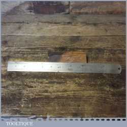 Vintage J. Rabone No: 8/2133 Double 12” Imperial Metric Steel Ruler - Good Condition