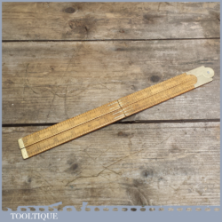 Vintage Boxwood Folding Ruler Chamfered Edge - Rabone Model No: 2550.