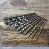 Vintage Set Of 11 No: Screw Auger Bits 1/4” – 1” Various Makers