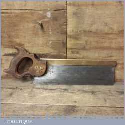 Vintage Abraham Ashton 12” Brass Back Tenon Saw 12 TPI - Fully Refurbished