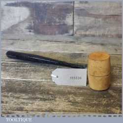Nice Vintage Boxwood Mallet Ebonised Handle - Good Condition