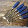 5 No: Marples Carpenter’s Blue Chip Bevel Edge Chisels 1/4” to 1” - Sharpened