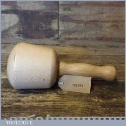 Nice Beech Wood Woodcarving Mallet 4” Wide Ash Handle Unused