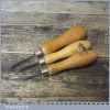 3 No: Vintage Bradawls Beechwood Handles - Good Condition