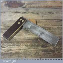 Vintage carpenters rosewood and brass 9” try square in good used condition. 