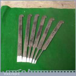 Set 6 Vintage No: Continental Plough Plane Irons Garantie Gussstahl - Good Condition