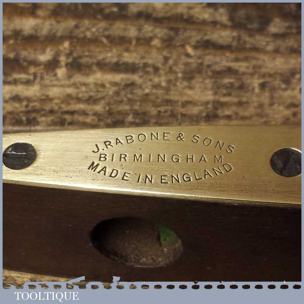 Vintage J Rabone No: 1626 Rosewood Brass 9” Boat Level – Good Condition ...