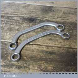 2 No: Elora No: 133 Offset 7/16” – 1/2” A/F Ring Spanners - Good Condition