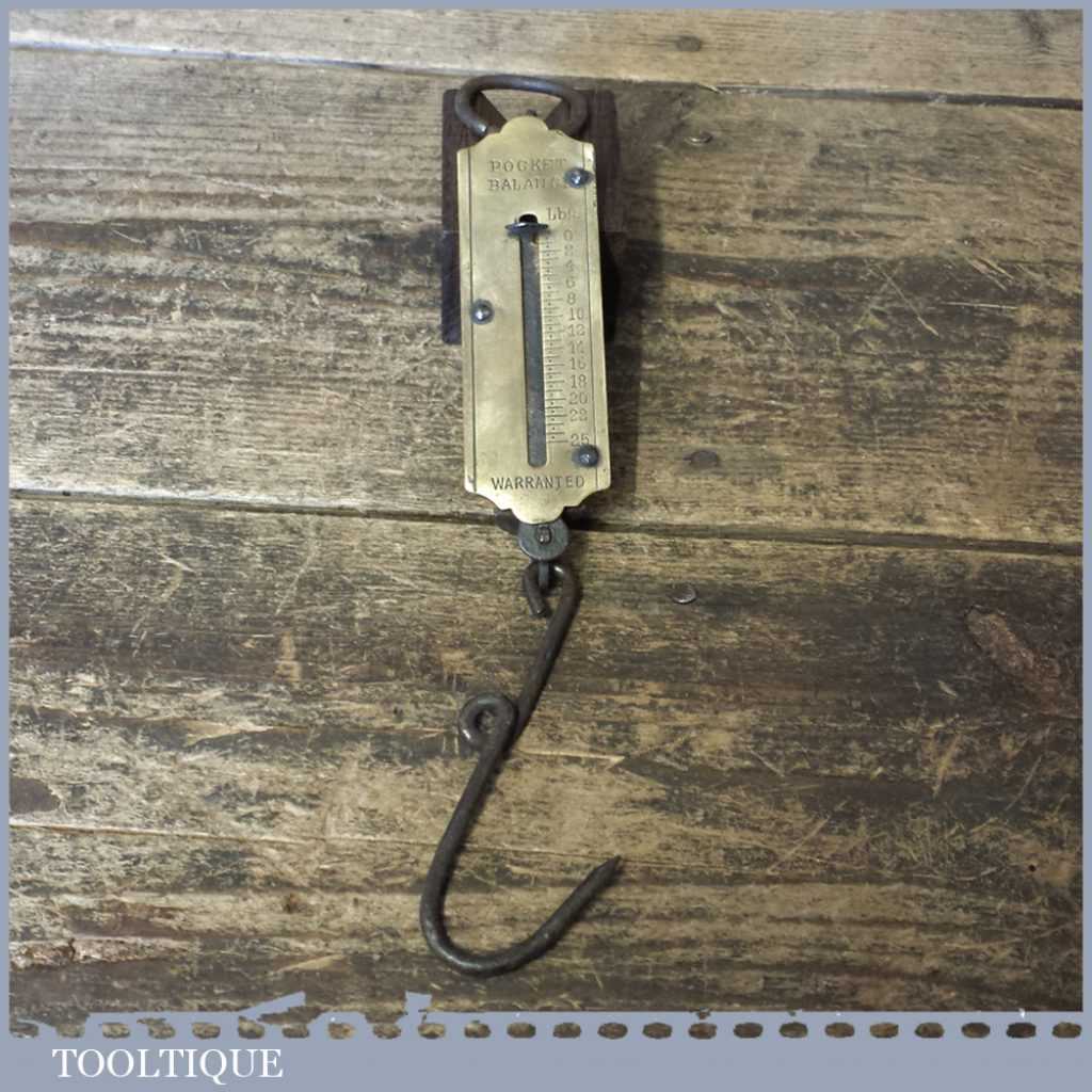 Vintage Brass Faced Pocket Balance Scales - Good Condition