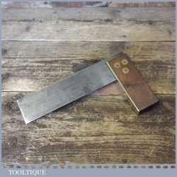 Vintage F. Craven Carpenters Rosewood Brass 6” Try Square - Good Condition