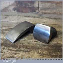 2 No: Vintage Panel Beaters Cast Steel Dollies - Good Condition