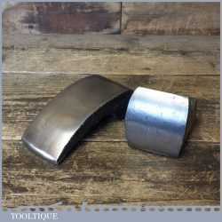 2 No: Vintage Panel Beaters Cast Steel Dollies - Good Condition