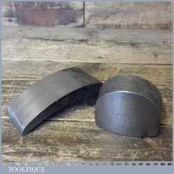 2 No: Vintage Panel Beaters Cast Steel Dollies - Good Condition