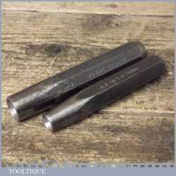 2 No: Vintage Rivet Setting Punches Broad Arrow - Good Condition