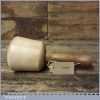 Nice Beech Wood Woodcarving Mallet 4” Wide Ash Handle Unused