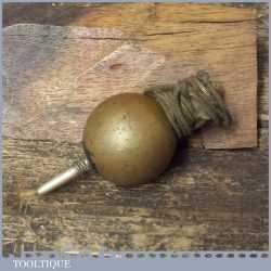 Vintage Solid Brass Plumb Bob With String - Good Condition