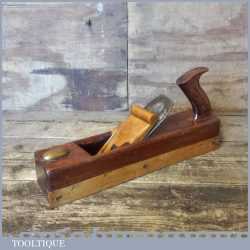 Vintage Craftsman Made 13 ½” Beechwood Badger Plane - Boxwood Inserts